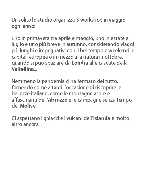Workshops in viaggio