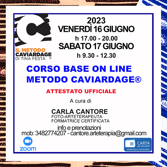 GIUGNO 2023_CORSO BASE ONLINE METODO CAVIARDAGE®