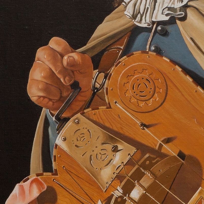 The hurdy gurdy player - Suonatore di ghironda - cm 84x64