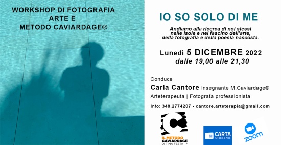 IO SO SOLO DI ME | Workshop online di fotografia, arte e metodo Caviardage®